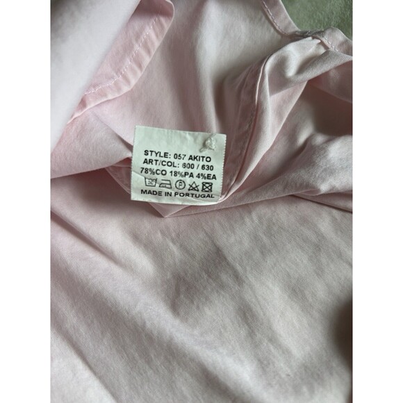 Lareida Womens Shirt Sz 38 Button Up Stretchy Career Light Blush Pink Designer - Picture 12 of 12